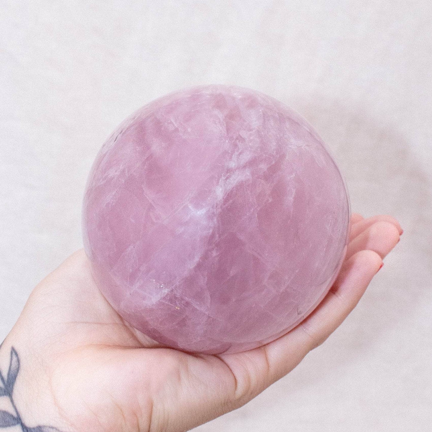 Rose Quartz Sphere - Large - AAA Premium Quality - 1 of a Kind