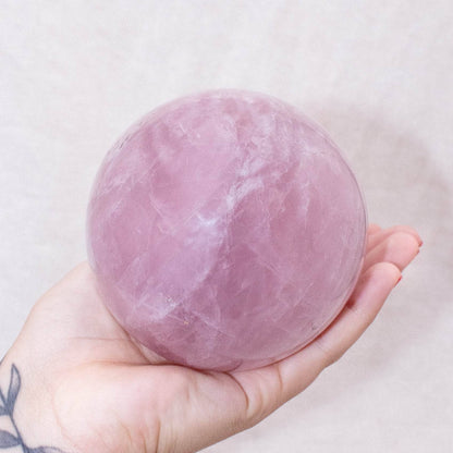 Rose Quartz Sphere - Large - AAA Premium Quality - 1 of a Kind