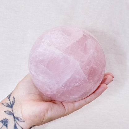 Rose Quartz Sphere - Large - AAA Premium Quality - 1 of a Kind