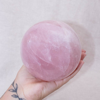 Rose Quartz Sphere - Large - AAA Premium Quality - 1 of a Kind