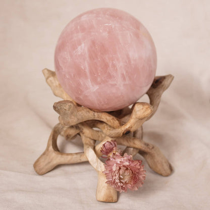 Rose Quartz Sphere - Large - AAA Premium Quality - 1 of a Kind