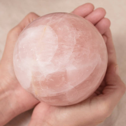 Rose Quartz Sphere - Large - AAA Premium Quality - 1 of a Kind