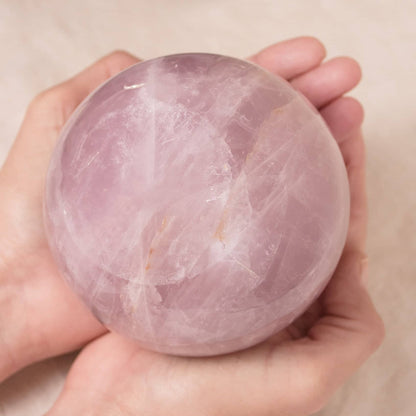Rose Quartz Sphere - Large - AAA Premium Quality - 1 of a Kind