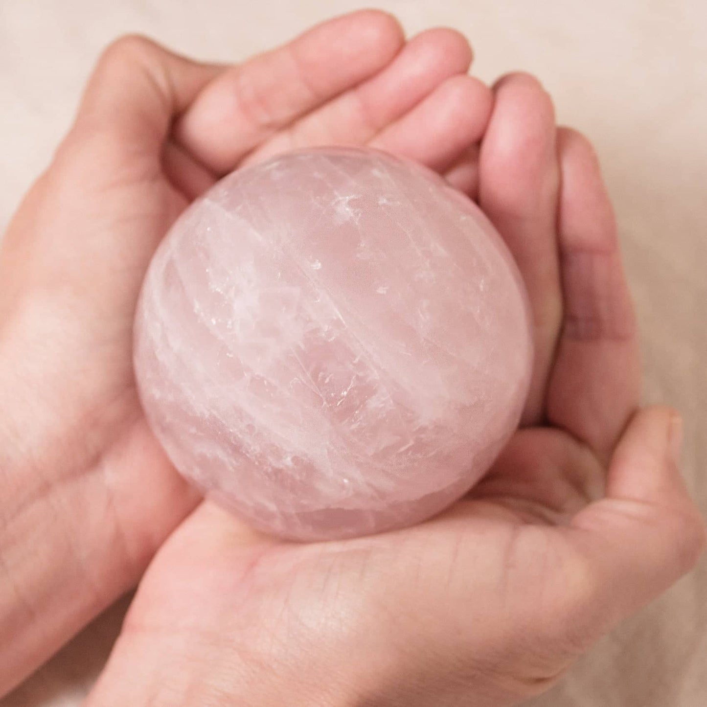 Rose Quartz Sphere - Large - AAA Premium Quality - 1 of a Kind