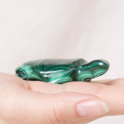 Genuine Malachite Turtles- Hand Carved - 1 of a Kind