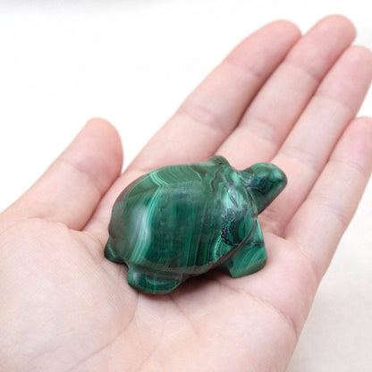 Genuine Malachite Turtles- Hand Carved - 1 of a Kind