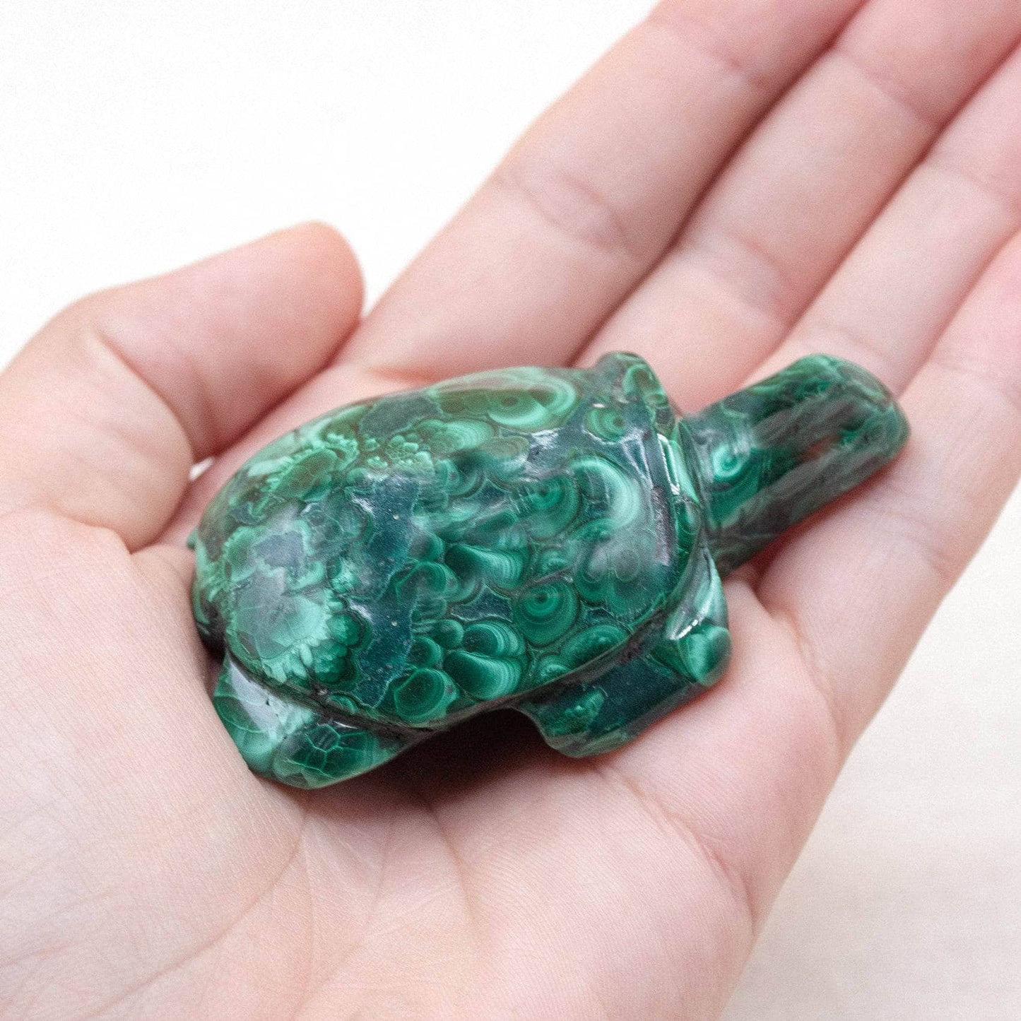 Genuine Malachite Turtles- Hand Carved - 1 of a Kind