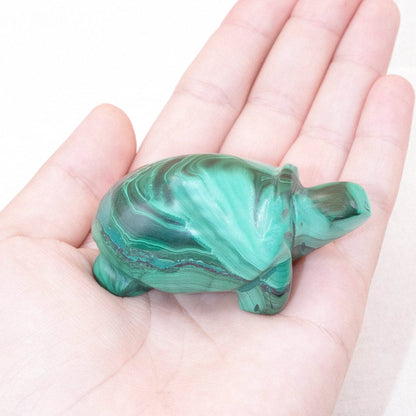 Genuine Malachite Turtles- Hand Carved - 1 of a Kind