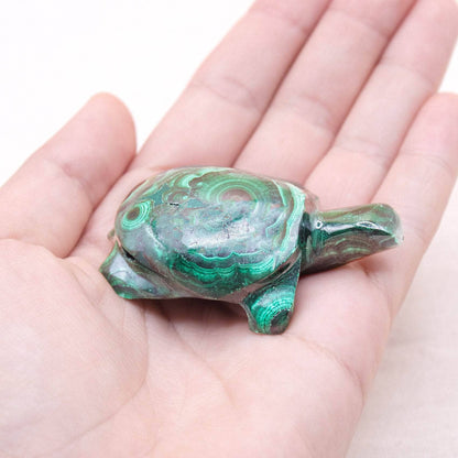 Genuine Malachite Turtles- Hand Carved - 1 of a Kind