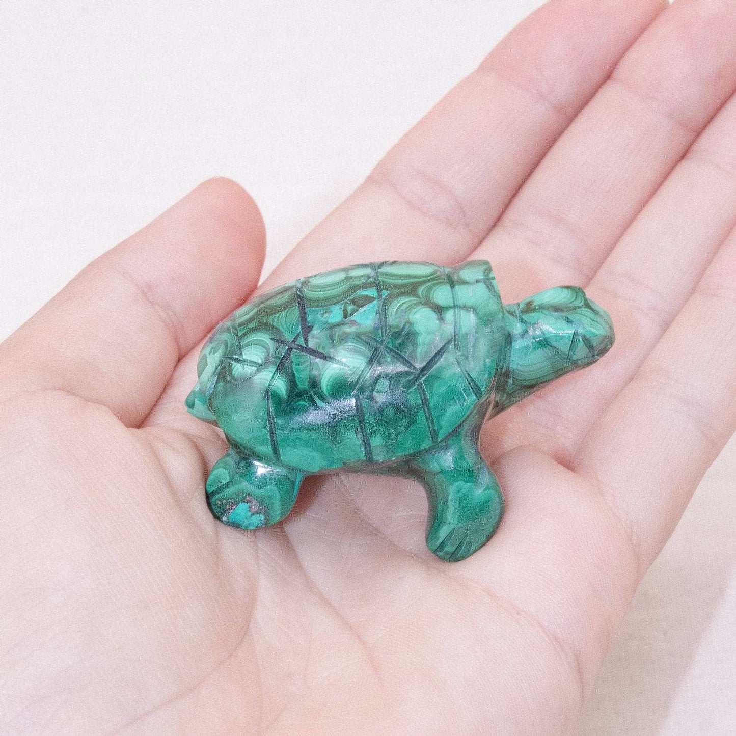 Genuine Malachite Turtles- Hand Carved - 1 of a Kind