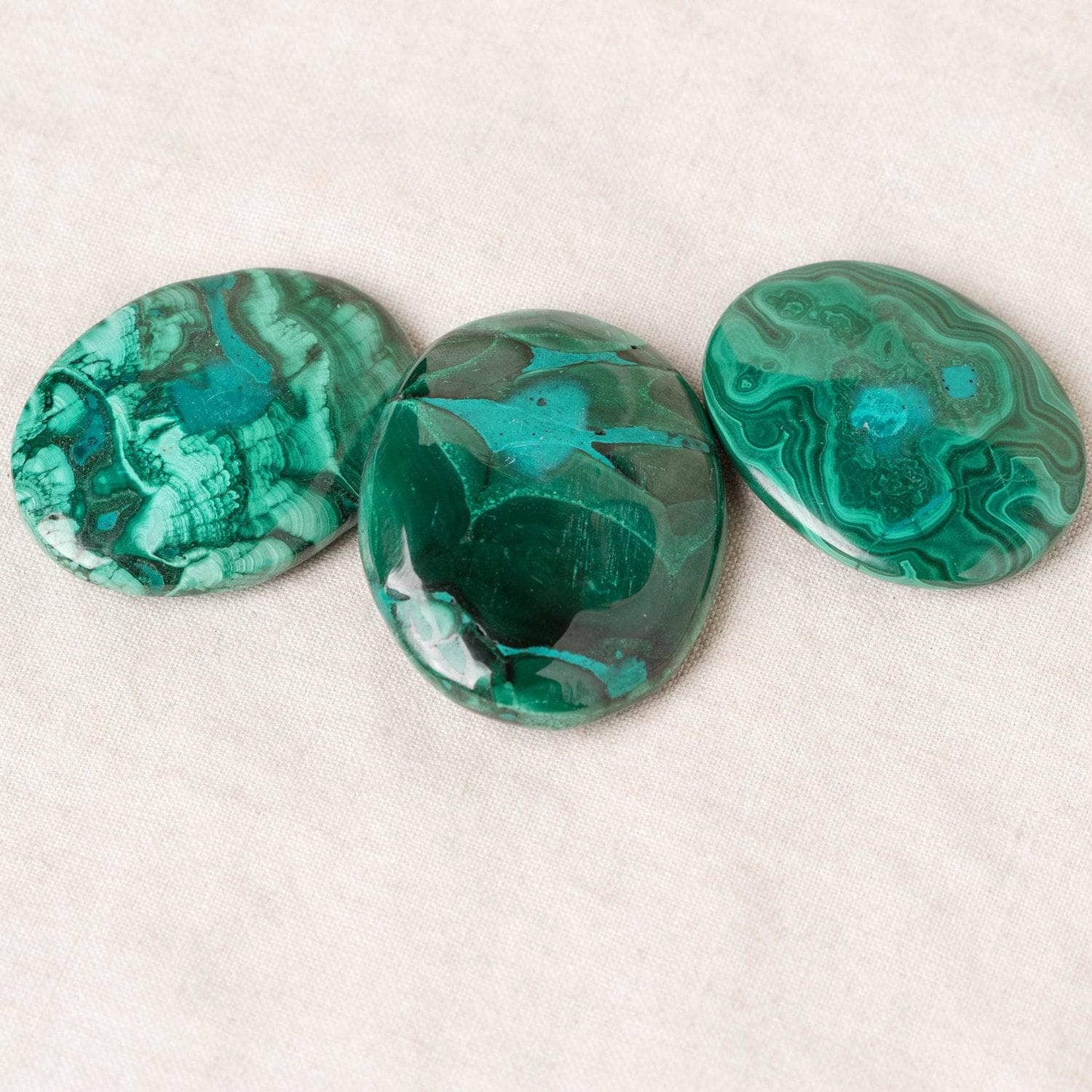 Genuine Malachite Palm Stones - AAA Premium Quality
