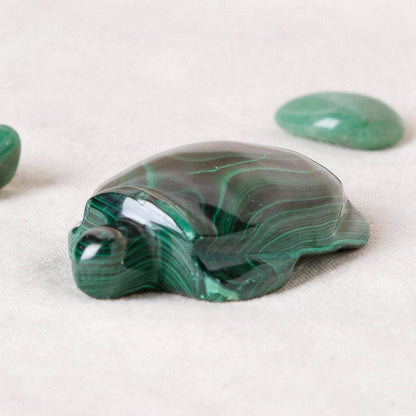 Genuine Malachite Turtles- Hand Carved - 1 of a Kind