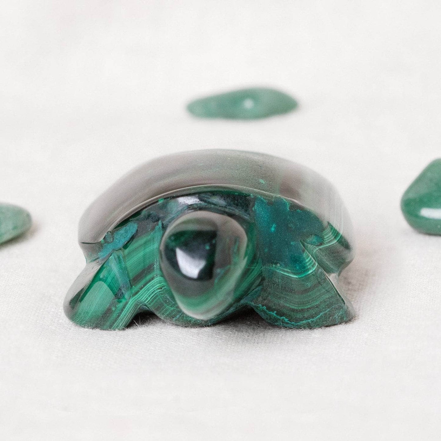 Genuine Malachite Turtles- Hand Carved - 1 of a Kind