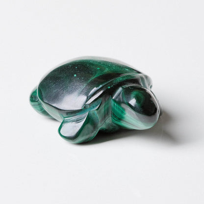 Genuine Malachite Turtles- Hand Carved - 1 of a Kind