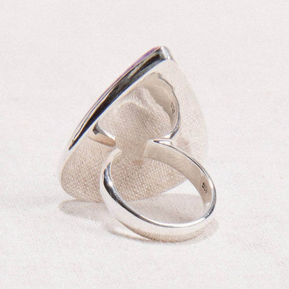 Charoite Teardrop Gemstone Ring - Adjustable 7-9 - 1 of a Kind