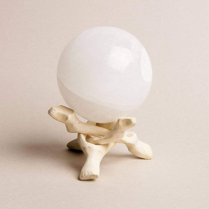 Selenite Sphere with Tripod